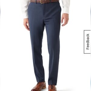 NWT Ted Baker London Men Linen Suit Trousers Navy